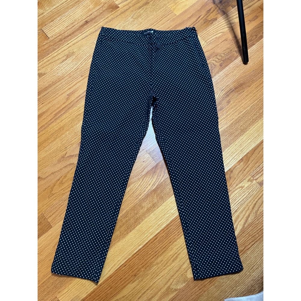 Talbots Chatham Ankle Polka Dot Cropped Pants Slim Fit Stretch side zip 6P